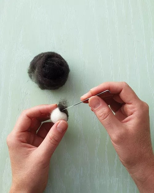 Felt Ornaments Needle Felted Penguin Felt Memorial Gift Ornament Needle Felted Santa Penguin, Realistic Felted Penguin Needle Felted animal