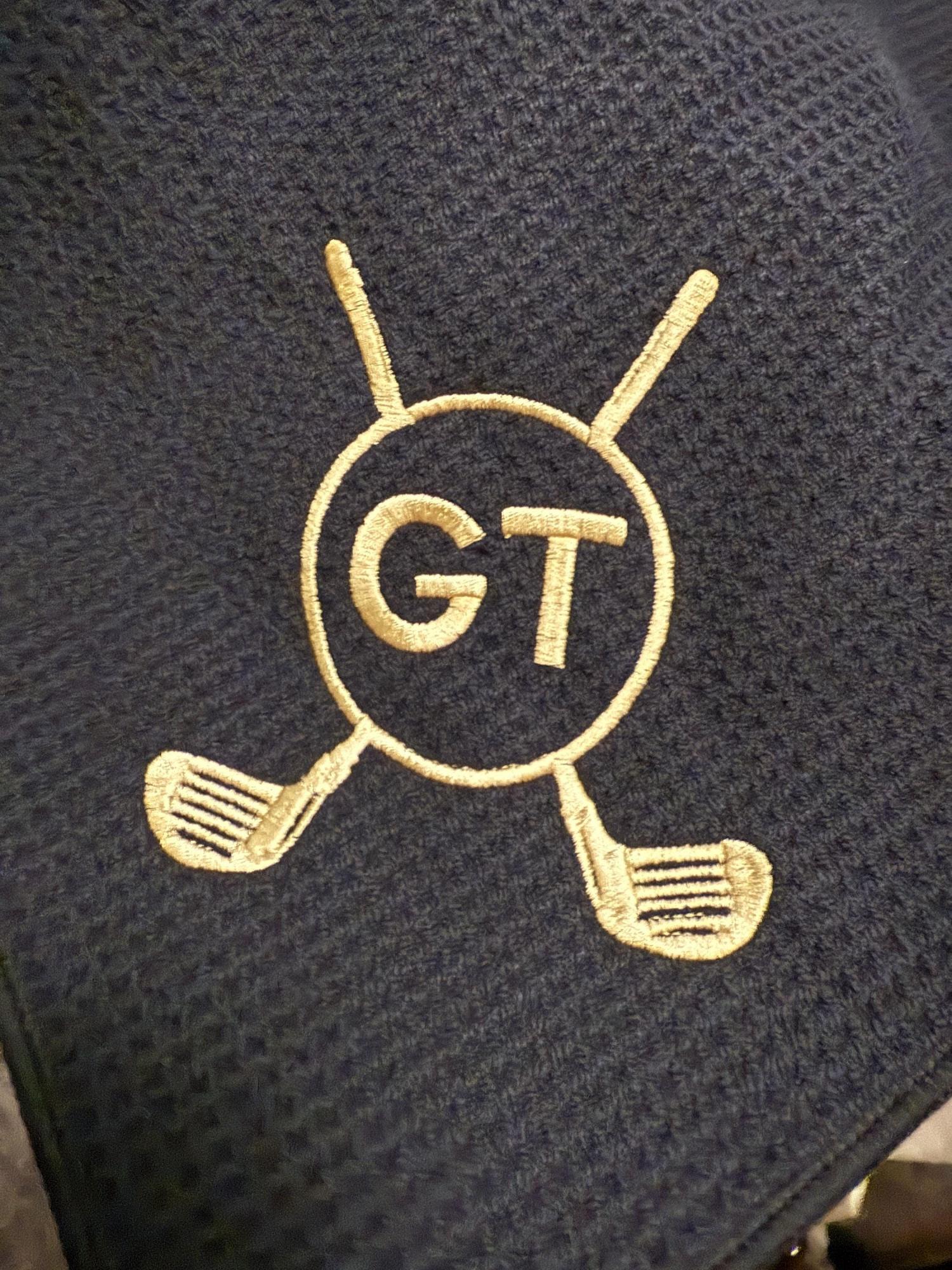 Custom Golf Towel Embroidered Groomsmen Gifts for Him Golf Magnetic Towel, Personalized Golf Gifts for Boyfriend, Anniversary Mens Gift [D]