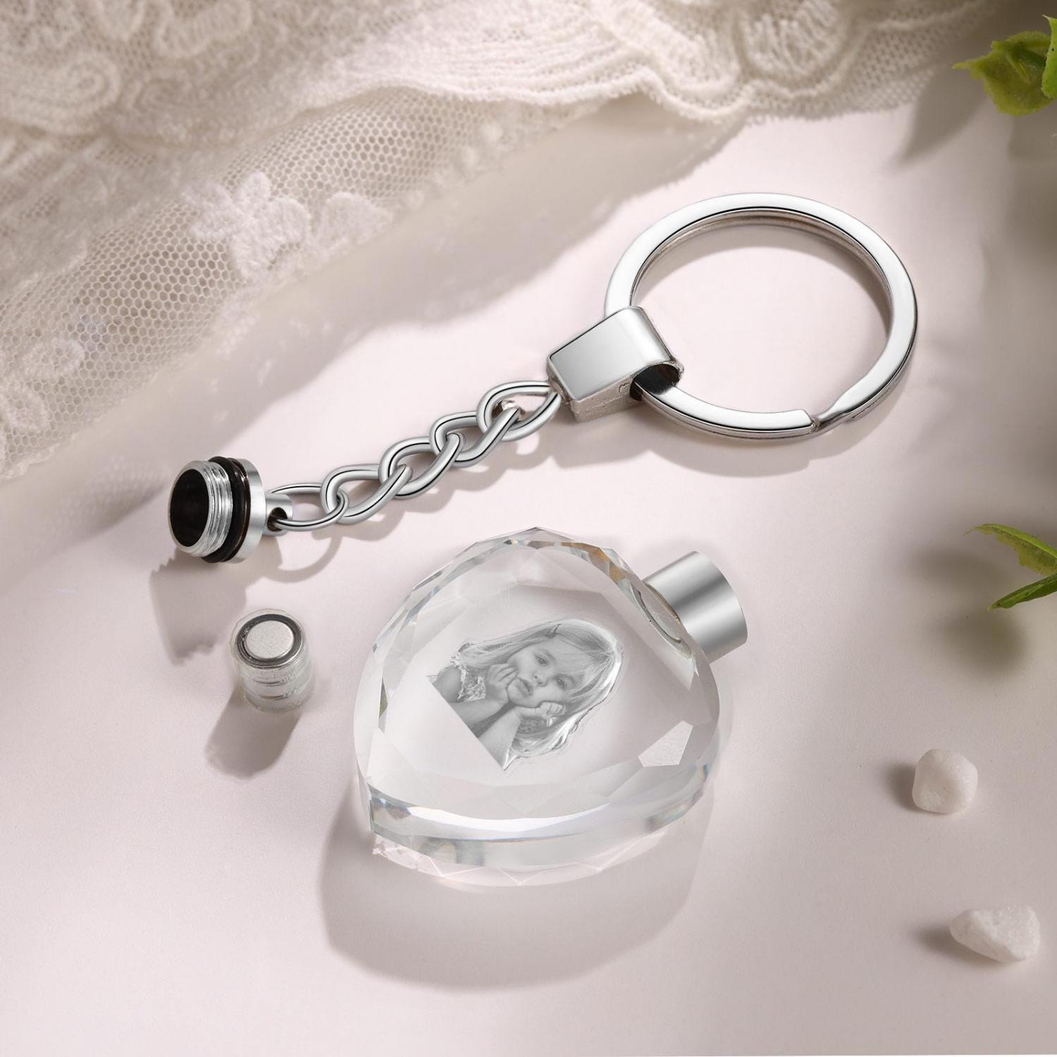 Custom 3D Crystal Photo Keychain, Personalized Picture Keychain, Gift For Boyfriend, Gift For Girlfriend, Anniversary Gift, Christmas Gift