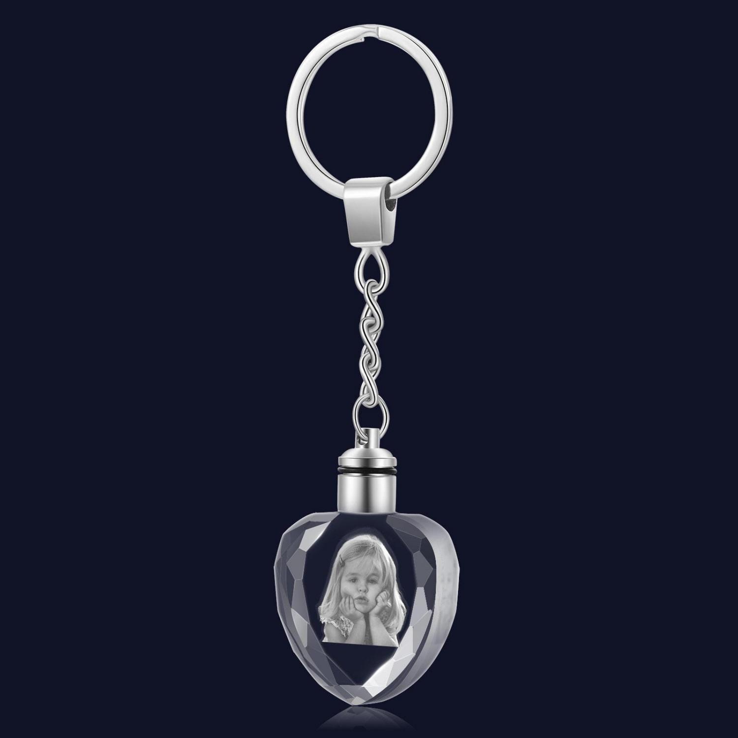 Custom 3D Crystal Photo Keychain, Personalized Picture Keychain, Gift For Boyfriend, Gift For Girlfriend, Anniversary Gift, Christmas Gift