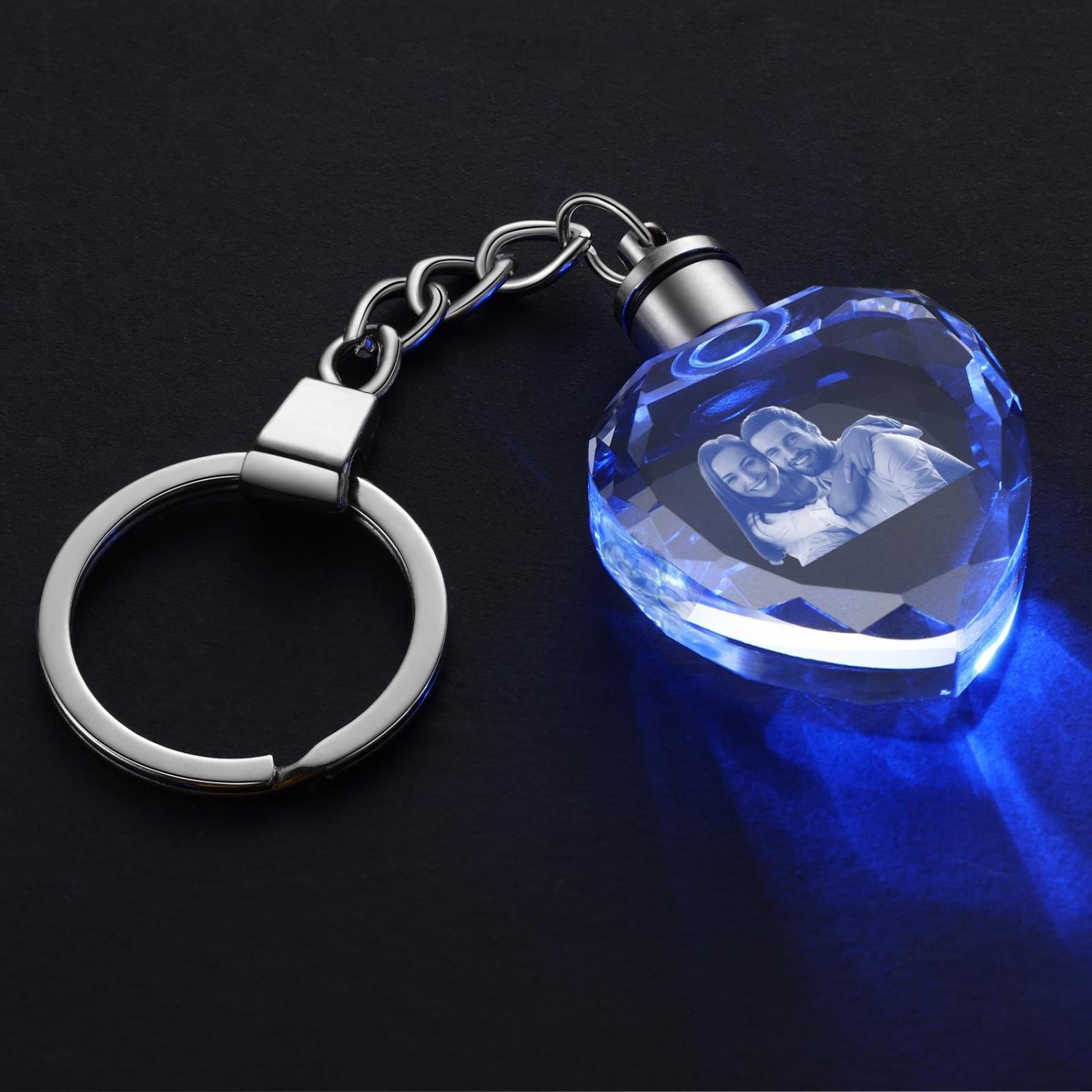Custom 3D Crystal Photo Keychain, Personalized Picture Keychain, Gift For Boyfriend, Gift For Girlfriend, Anniversary Gift, Christmas Gift