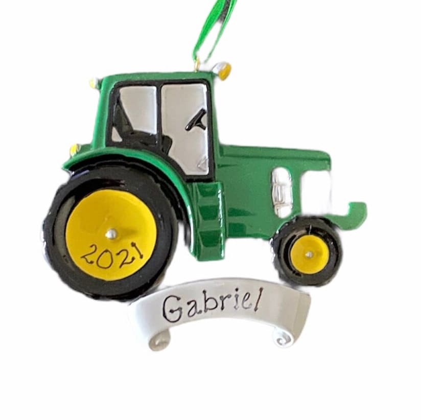 Farmer Tractor Green Deere Blue  New Holland  Versatile Red Case  Swather Chopper Farmer Custom Personalized Christmas Ornament Gift
