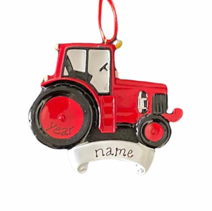Farmer Tractor Green Deere Blue  New Holland  Versatile Red Case  Swather Chopper Farmer Custom Personalized Christmas Ornament Gift