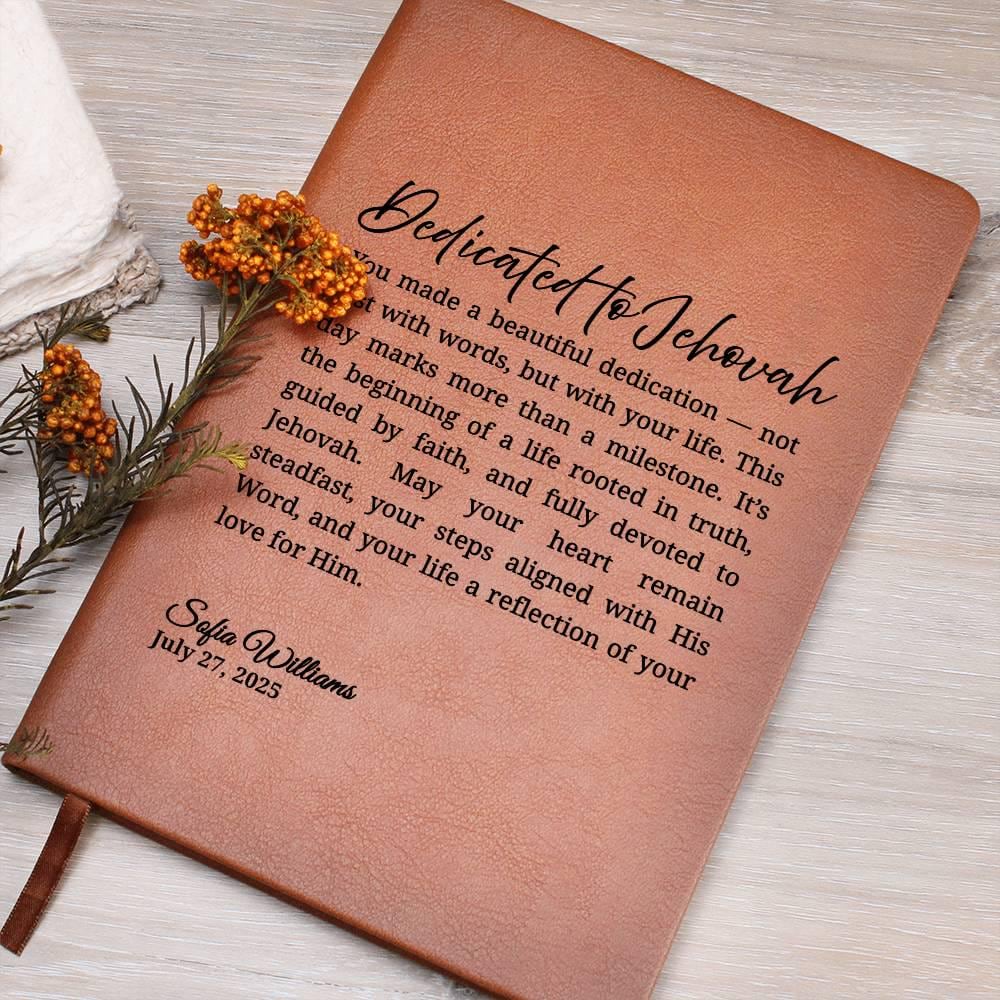 Personalized JW Adult Baptism Gift for Her or Him, Dedicated to Jehovah Journal