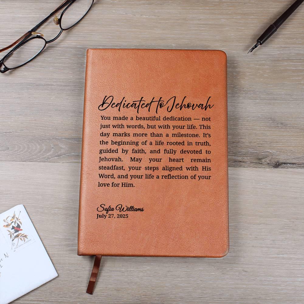 Personalized JW Adult Baptism Gift for Her or Him, Dedicated to Jehovah Journal