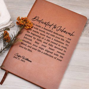 Personalized JW Adult Baptism Gift for Her or Him, Dedicated to Jehovah Journal