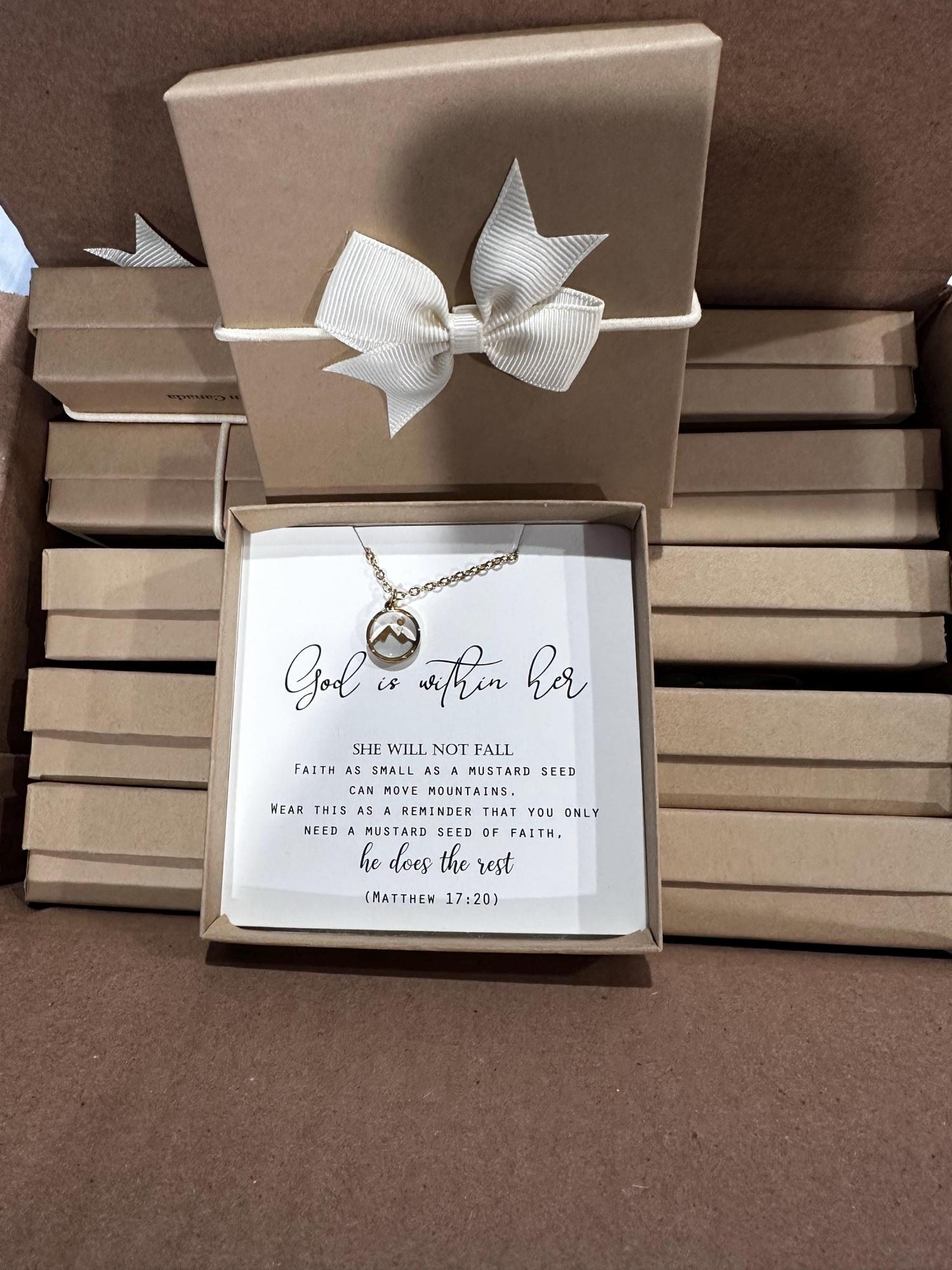 gift for her sister in Christ Mustard seed necklace Mountain Faith Christian jewelry Pearl friend church Christmas gift for daughter GOD