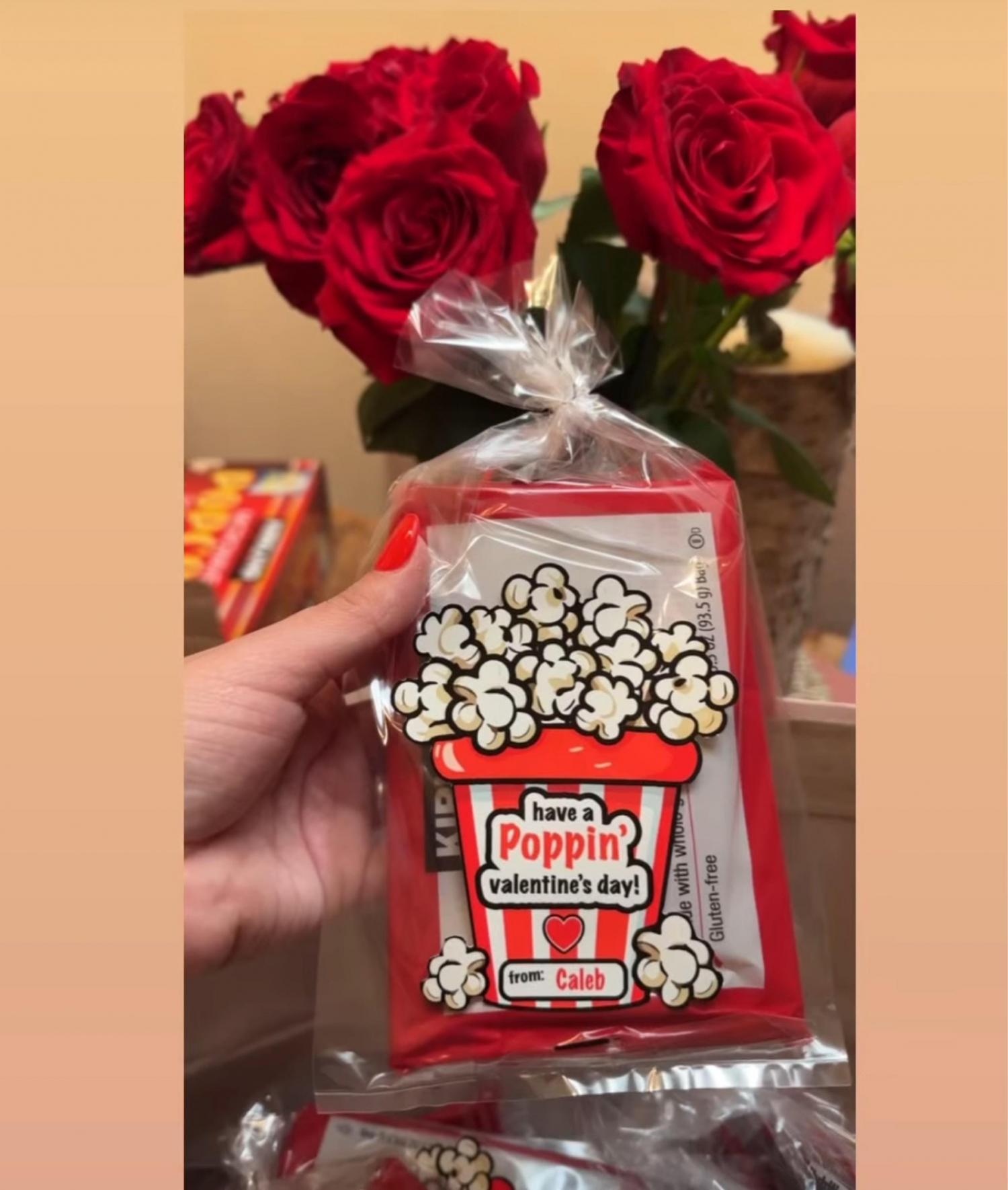 Popcorn Valentine Stickers, Class Valentines, Preschool Valentines, Coworker Valentine, Have a Poppin' Valentines Day, School Valentines