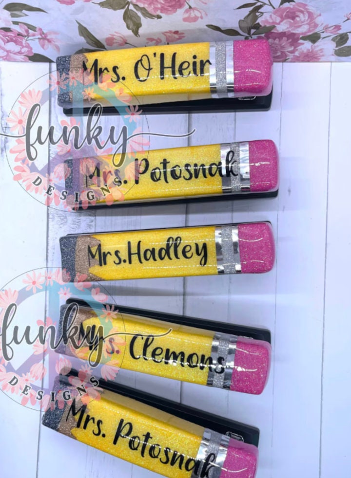 Pencil Stapler | Glitter Stapler | Teacher Gifts | Personalized Teacher Gifts | Customized Stapler | Gifts for her | Gifts for him | Stapler