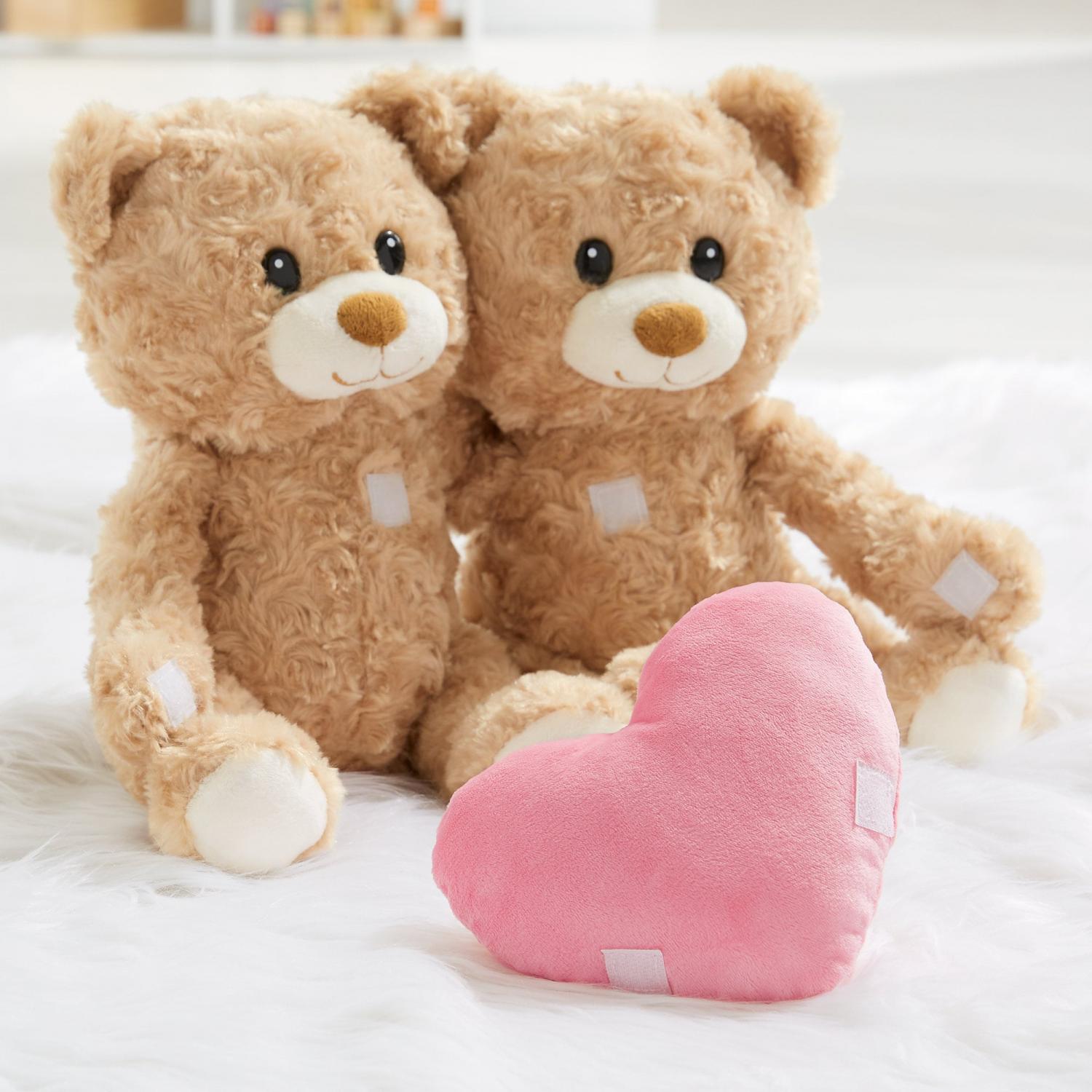 My Valentine Personalized Hugging Bear Plush Pink Heart, Personalized Valentines Day Teddy, Gift for Her, Girlfriend Gift, Custom Teddy Bear