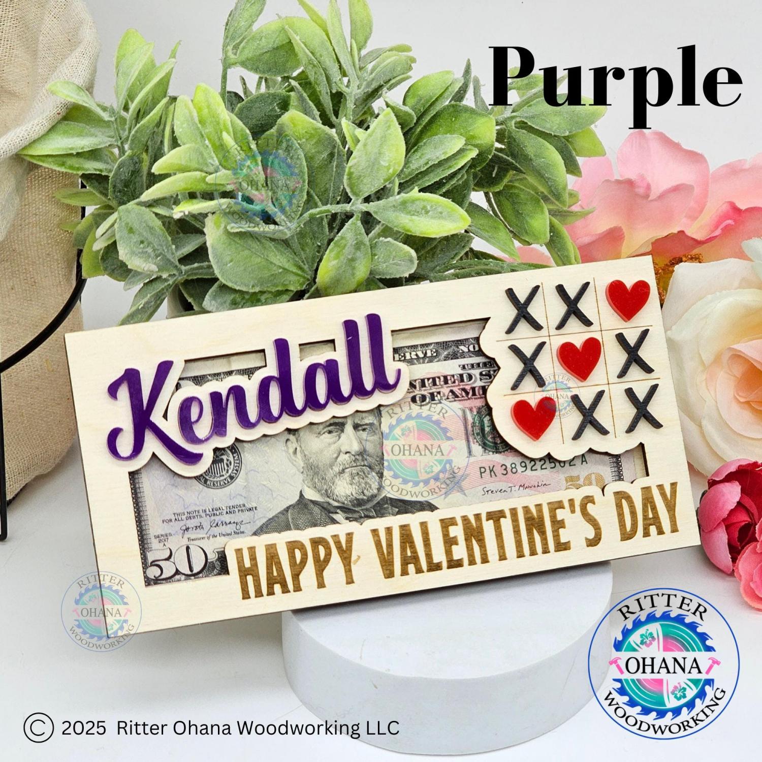 Valentine Money Holder, Personalized Valentine Gift for mom, Valentine's Day Money Gift Idea, Valentines Day Card, Valentines Gift for teens