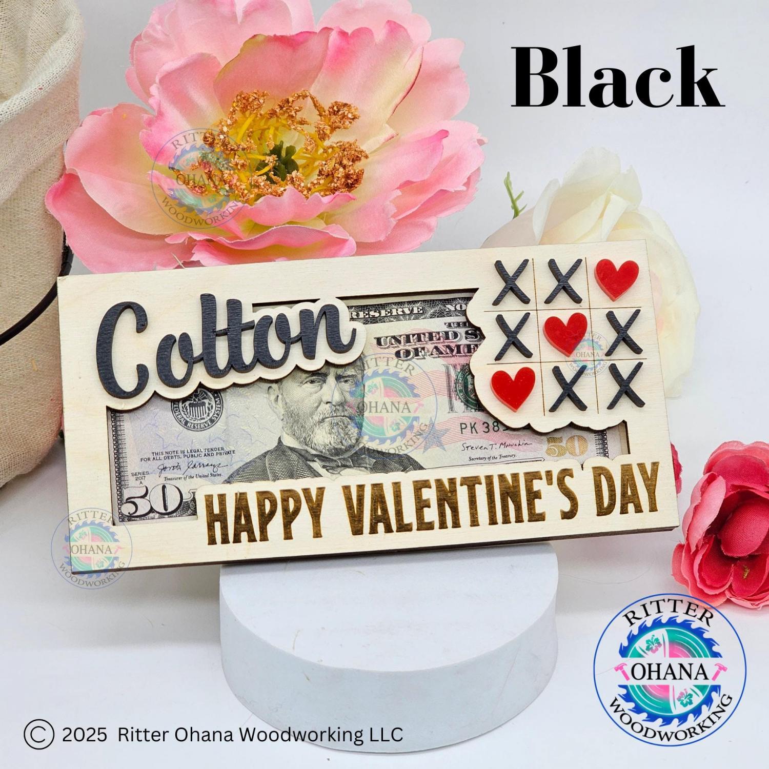 Valentine Money Holder, Personalized Valentine Gift for mom, Valentine's Day Money Gift Idea, Valentines Day Card, Valentines Gift for teens