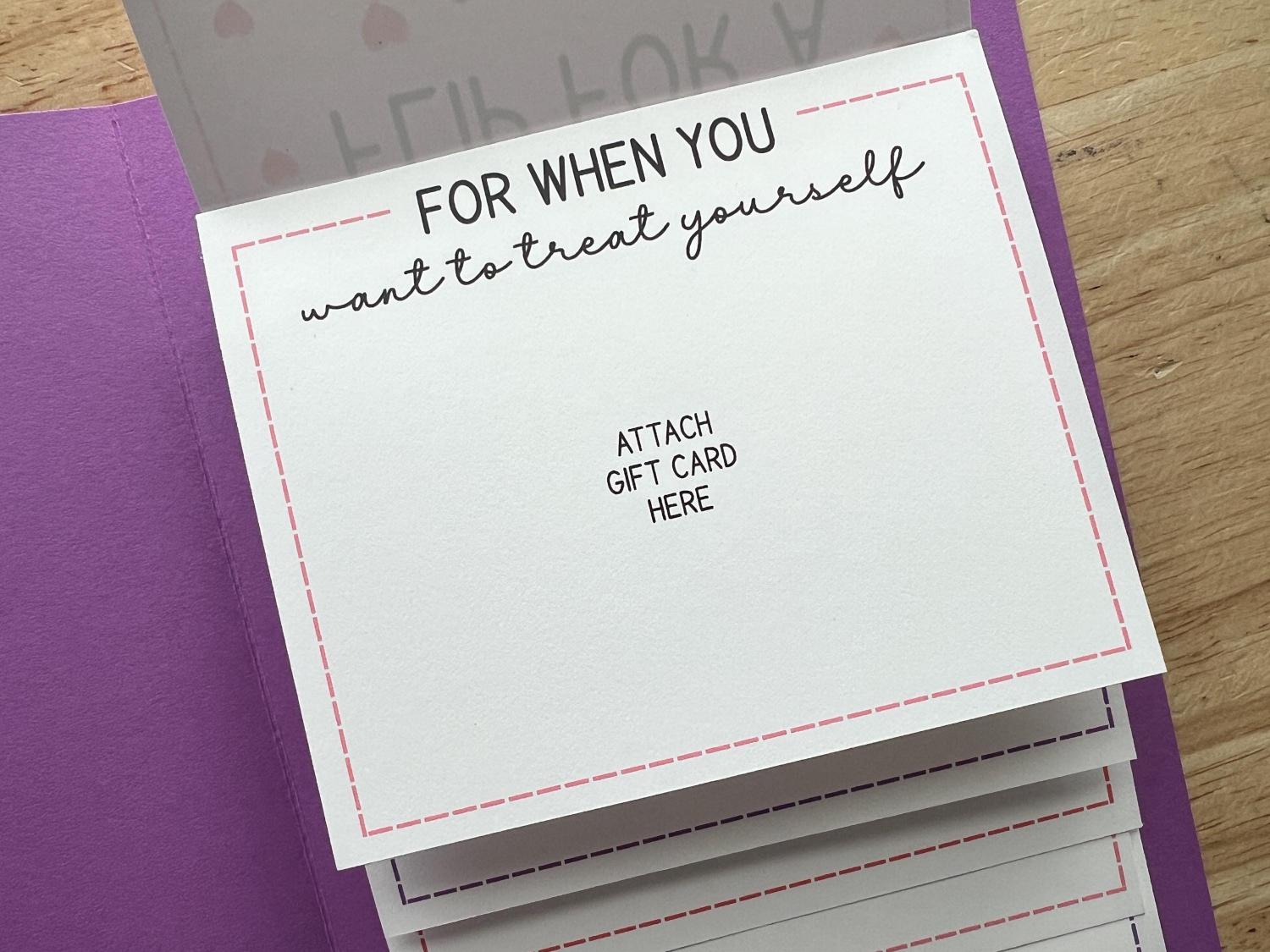 Valentine's Day Waterfall Gift Card Holder, Handmade Cash Money Book, Personalized Valentine Gift for Teens (Holds 4-5 Gift Cards)