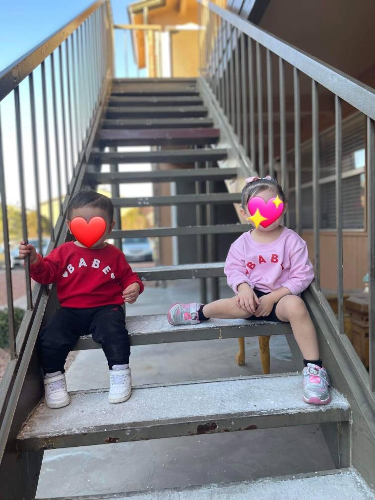 Babe (Two Hearts) - Child Sweater | Love My Mama | Valentine Sweater for Kids | Kids Valentine Shirt | Valentine Graphic Tee | Be Mine |