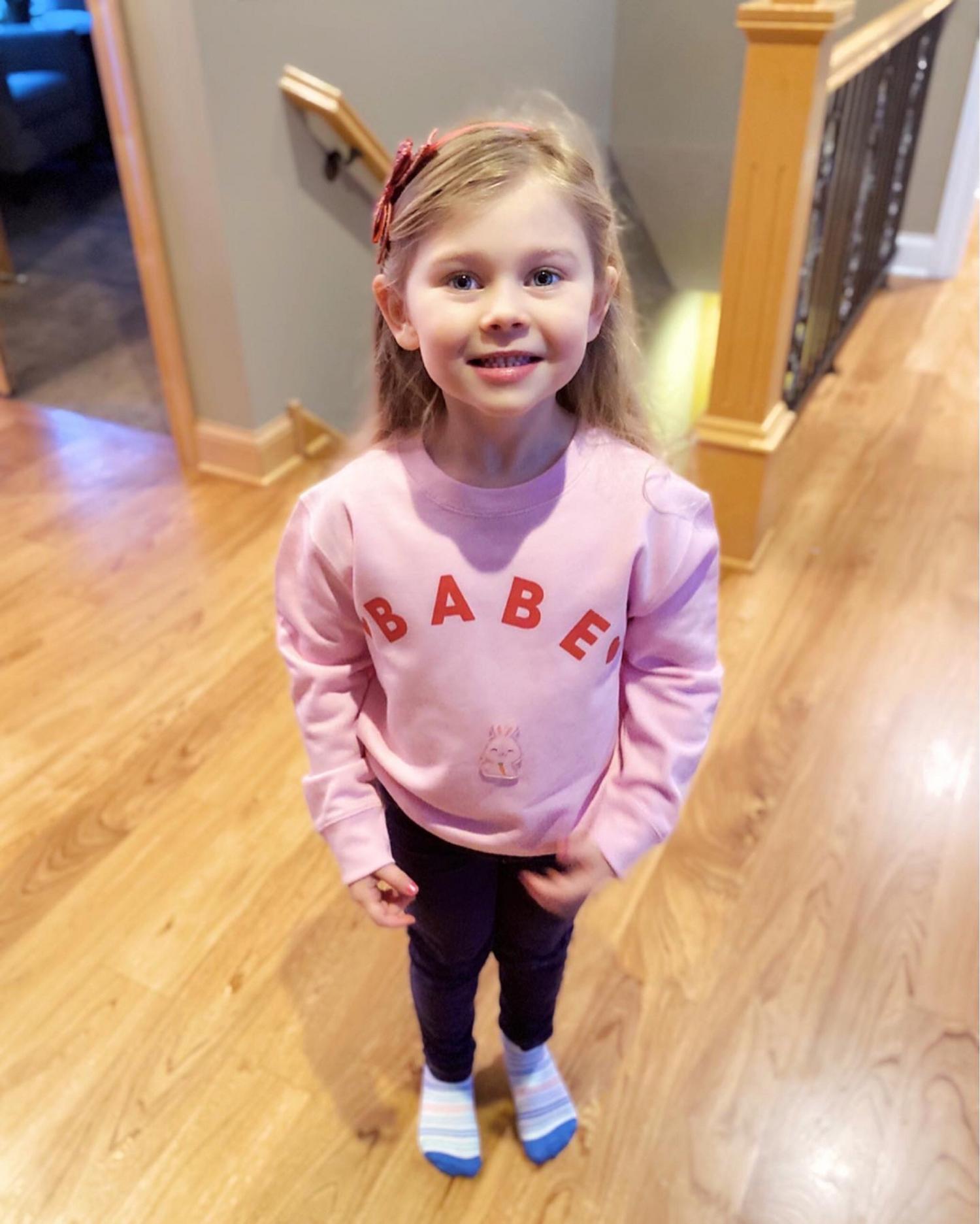 Babe (Two Hearts) - Child Sweater | Love My Mama | Valentine Sweater for Kids | Kids Valentine Shirt | Valentine Graphic Tee | Be Mine |