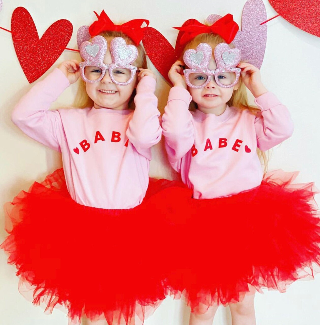 Babe (Two Hearts) - Child Sweater | Love My Mama | Valentine Sweater for Kids | Kids Valentine Shirt | Valentine Graphic Tee | Be Mine |