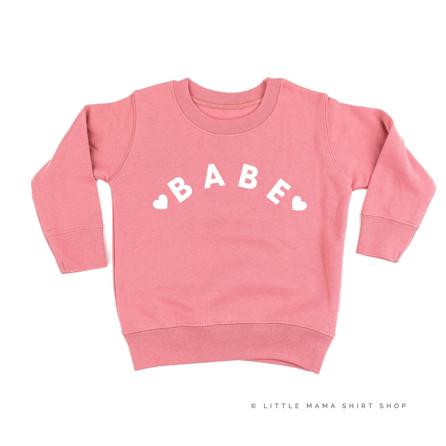 Babe (Two Hearts) - Child Sweater | Love My Mama | Valentine Sweater for Kids | Kids Valentine Shirt | Valentine Graphic Tee | Be Mine |