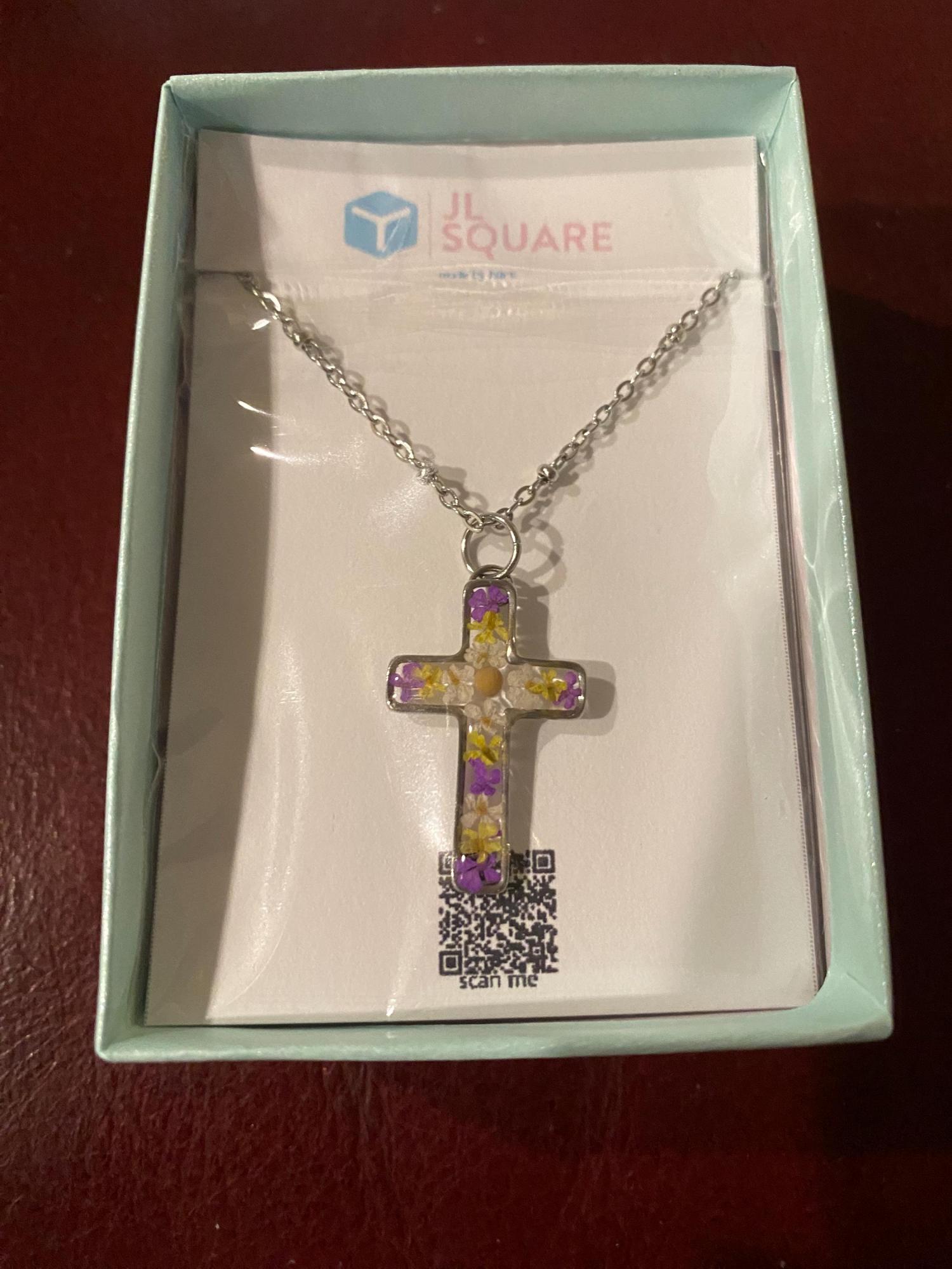 Mustard Seed Necklace, Cross Necklace Women Unique Gift for Her, Christian Jewelry Gift, Confirmation Gift, Christmas Gift, Mothers Day Gift