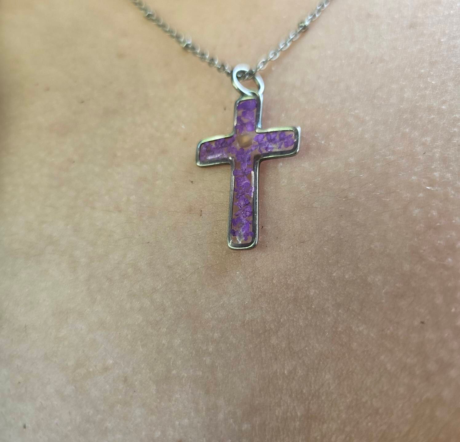 Mustard Seed Necklace, Cross Necklace Women Unique Gift for Her, Christian Jewelry Gift, Confirmation Gift, Christmas Gift, Mothers Day Gift