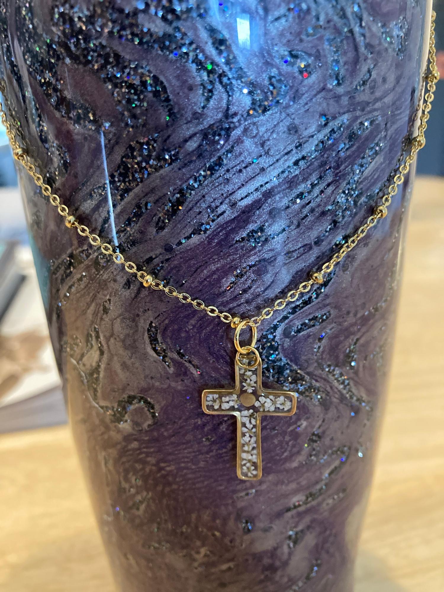 Mustard Seed Necklace, Cross Necklace Women Unique Gift for Her, Christian Jewelry Gift, Confirmation Gift, Christmas Gift, Mothers Day Gift