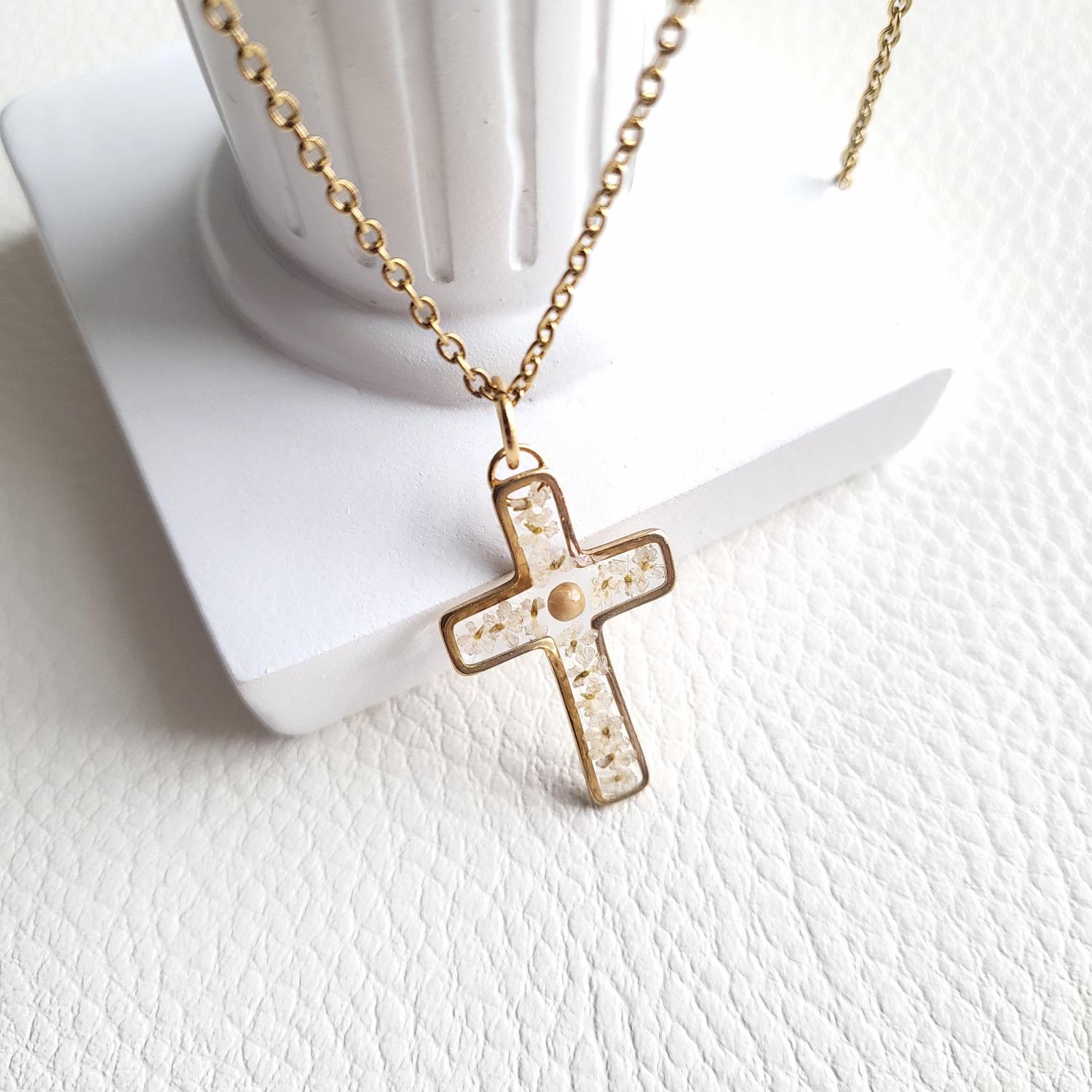 Mustard Seed Necklace, Cross Necklace Women Unique Gift for Her, Christian Jewelry Gift, Confirmation Gift, Christmas Gift, Mothers Day Gift