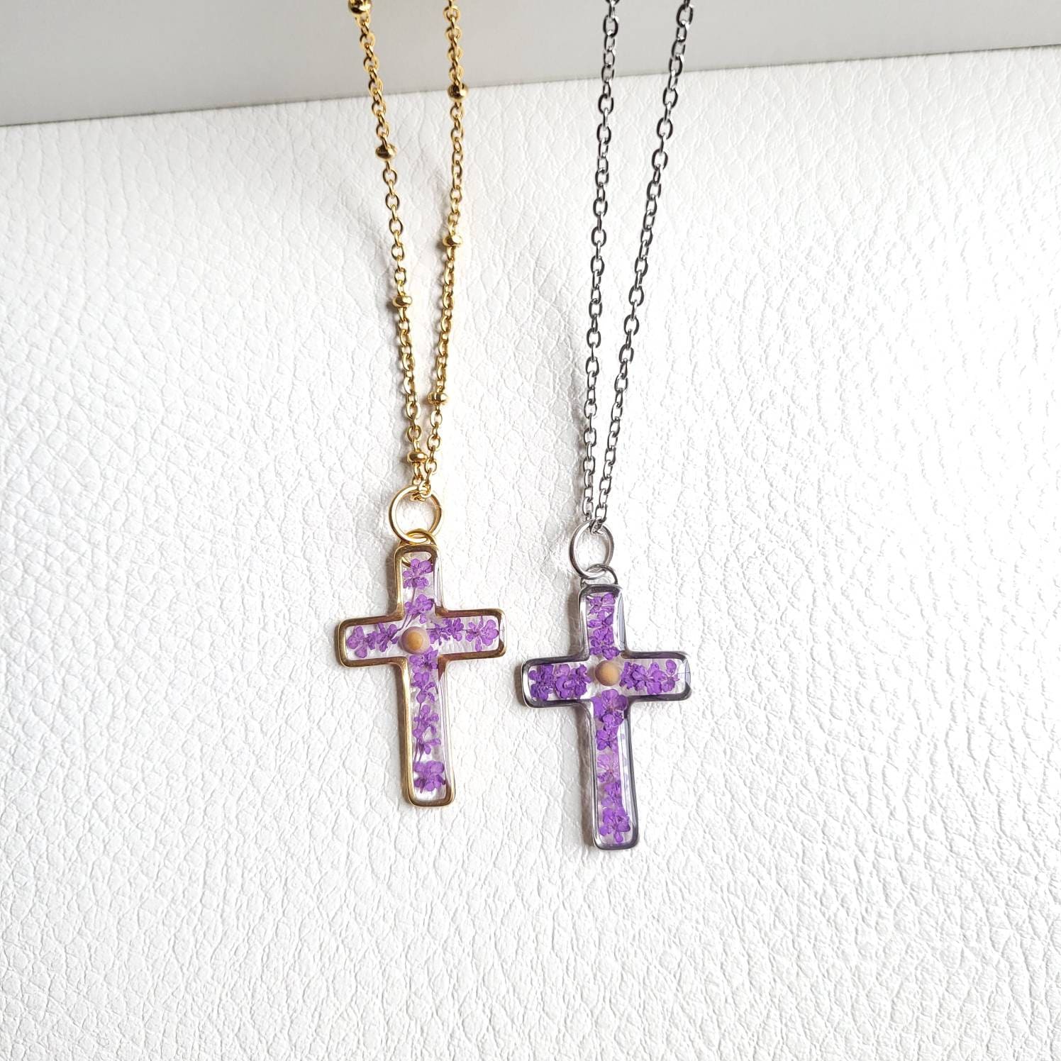 Mustard Seed Necklace, Cross Necklace Women Unique Gift for Her, Christian Jewelry Gift, Confirmation Gift, Christmas Gift, Mothers Day Gift