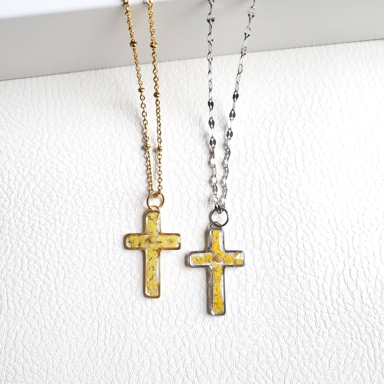 Mustard Seed Necklace, Cross Necklace Women Unique Gift for Her, Christian Jewelry Gift, Confirmation Gift, Christmas Gift, Mothers Day Gift