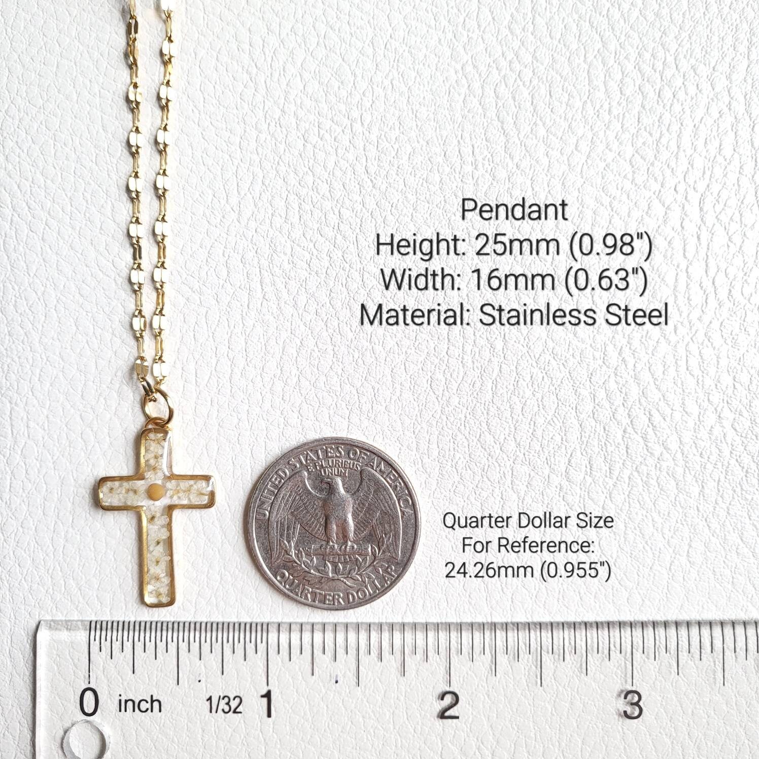 Mustard Seed Necklace, Cross Necklace Women Unique Gift for Her, Christian Jewelry Gift, Confirmation Gift, Christmas Gift, Mothers Day Gift