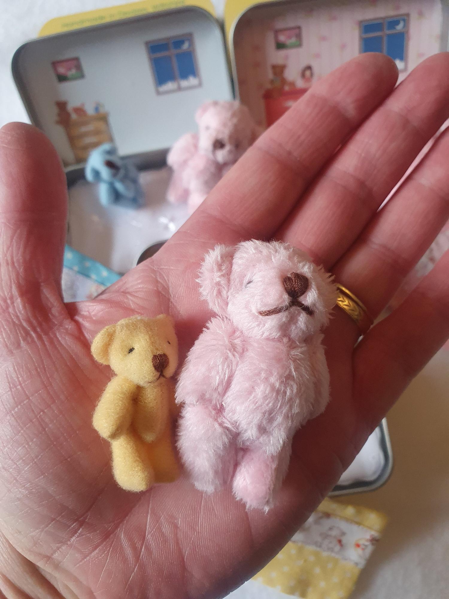 Teddy family mini tin,tiny teddy family,all inclusive family,choose mummy bear,daddy bear,him her teddy,gender neutral,keepsake gift