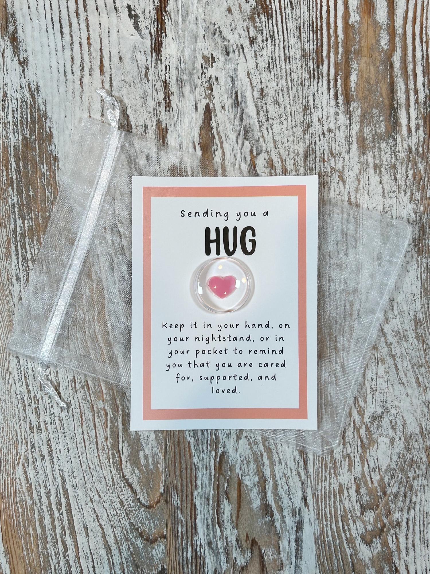 Sending You a Hug in a Mug Gift Set - Encouragement, Anxiety Relief, Love, Friendship, Inspirational Package for Her