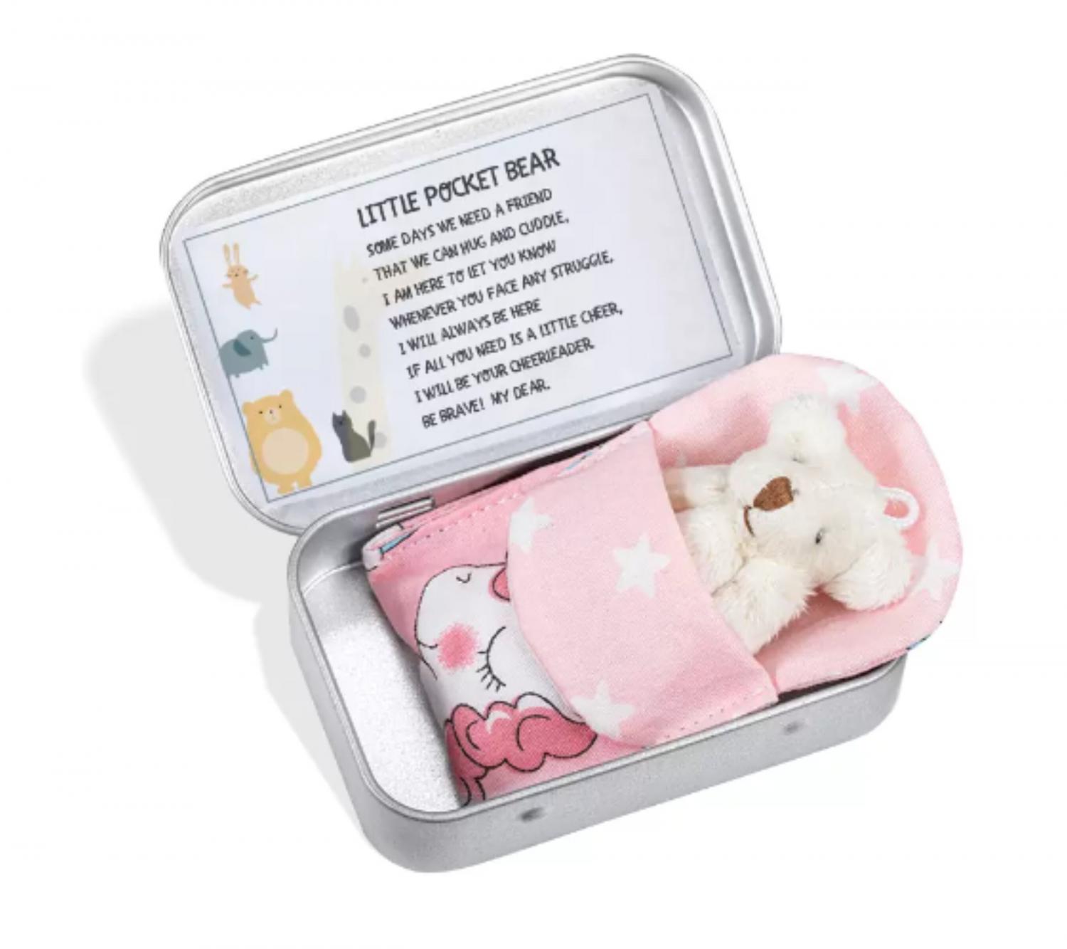 Pocket Hug, Pocket Bear, Personalized Little Pocket Bear, Encouragement Gift for Friend, Anxiety Depression Uplifting Gifts, Cancer Patients