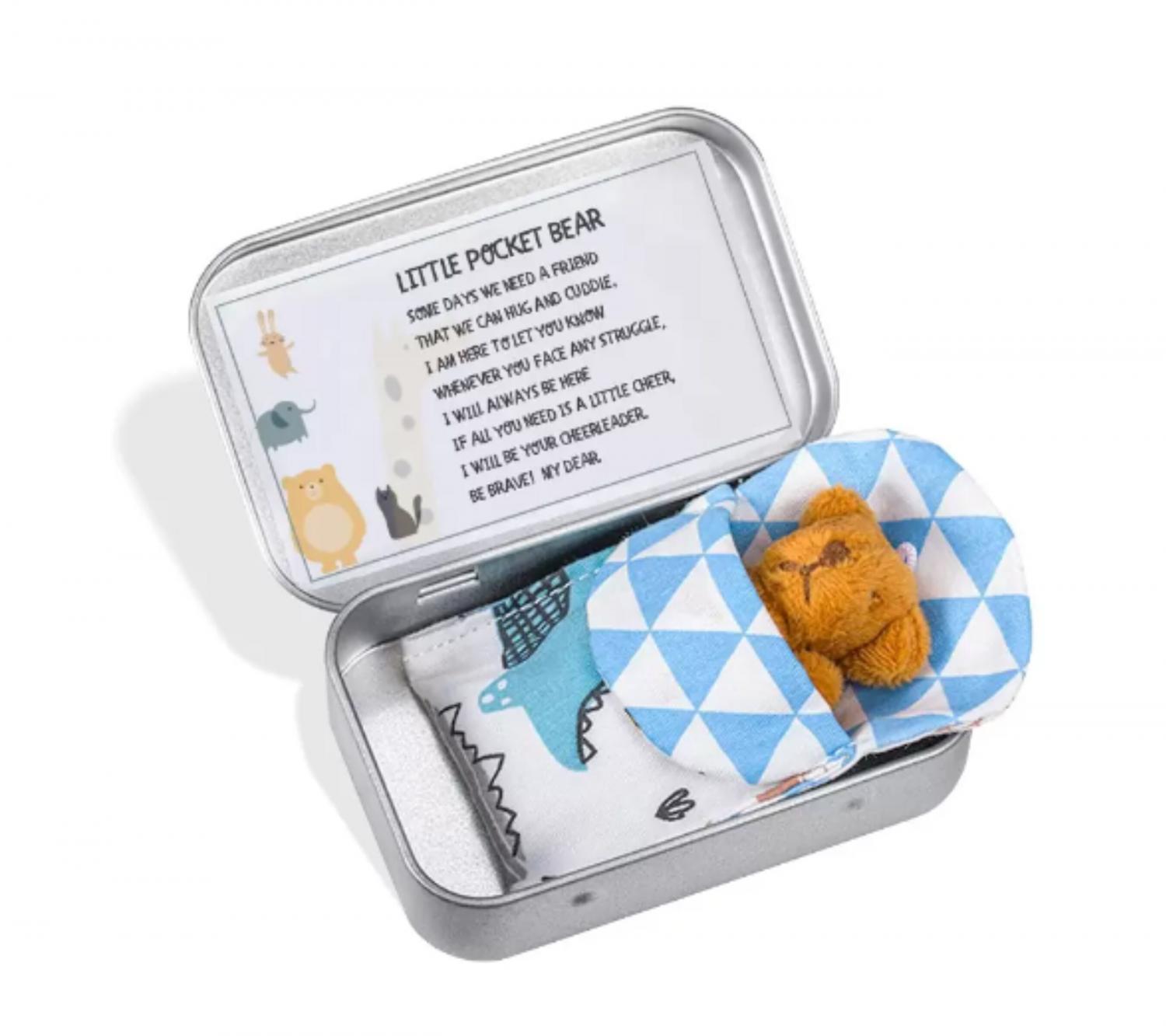 Pocket Hug, Pocket Bear, Personalized Little Pocket Bear, Encouragement Gift for Friend, Anxiety Depression Uplifting Gifts, Cancer Patients