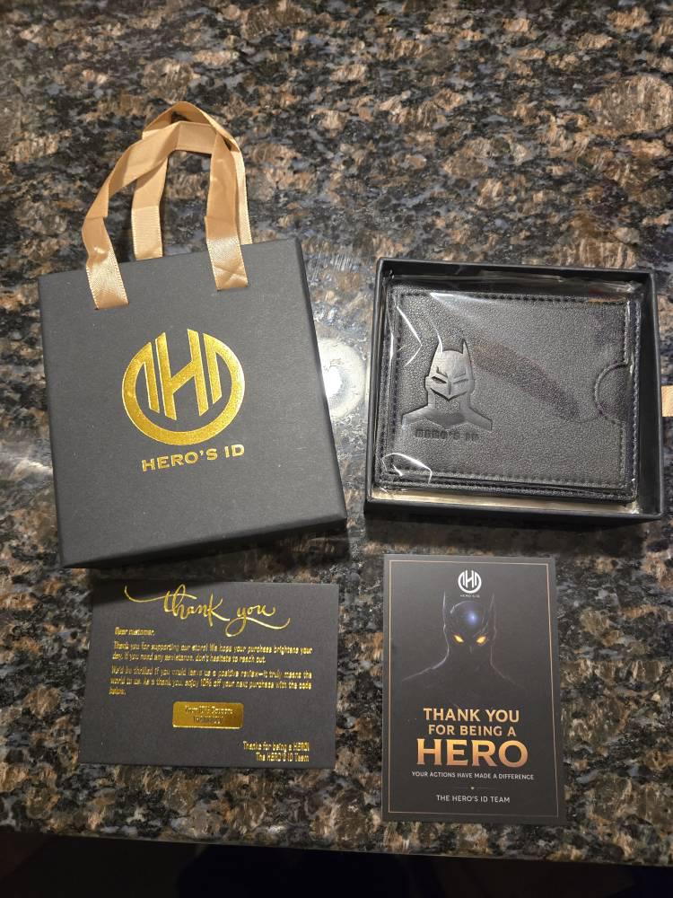 Bat ID Wallet - Leather Wallet With Super Hero Mask - wallet for him valentine's day gift for dad boyfriend husband anniversary birthday