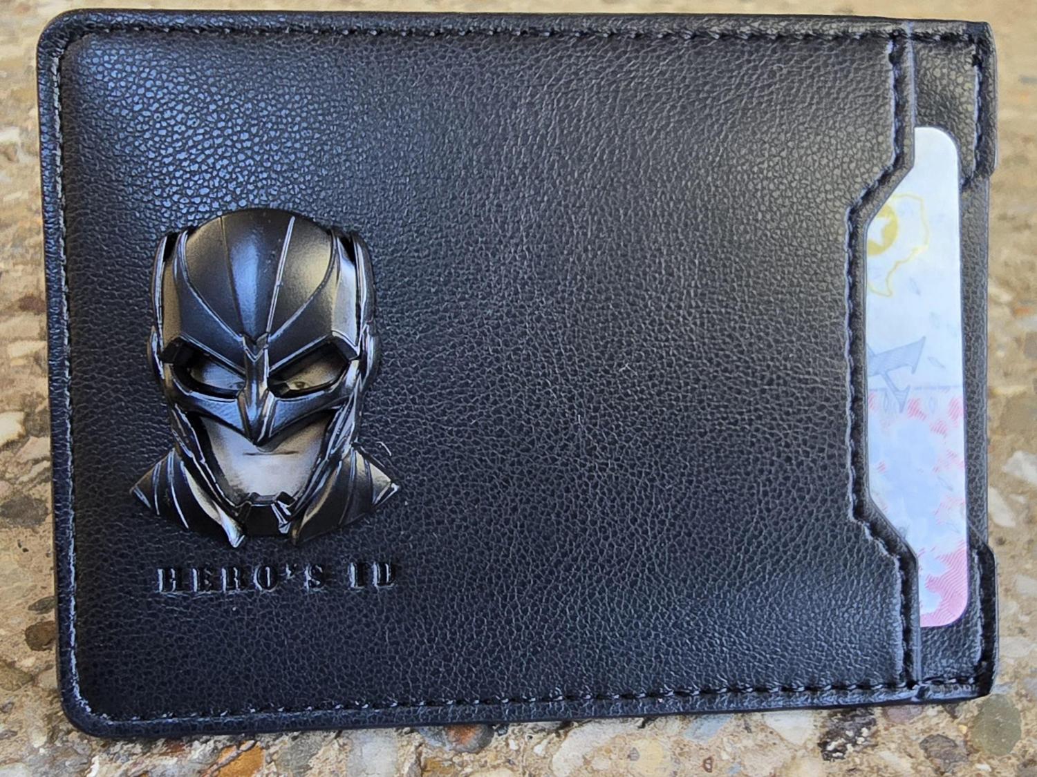Bat ID Wallet - Leather Wallet With Super Hero Mask - wallet for him valentine's day gift for dad boyfriend husband anniversary birthday