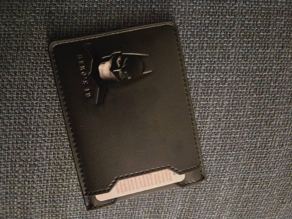 Bat ID Wallet - Leather Wallet With Super Hero Mask - wallet for him valentine's day gift for dad boyfriend husband anniversary birthday
