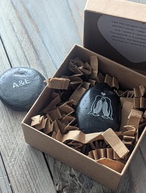 Penguin Pebble of Love. Penguin Pebble gift lgbtq+ Penguin Lovers Gift. Penguin Love. Penguin Pebble Romantic Gift. Romantic Valentine's Day