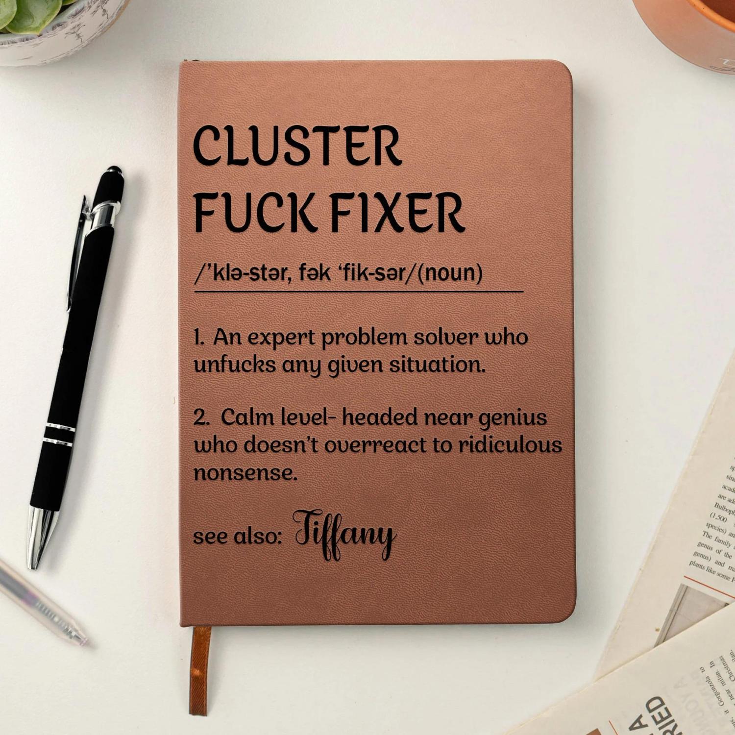 Funny Definition Notebook, Exchange Gifts, Gag Gift For Women, Men, Coworker, Boss, Personalized Leather Journal, Christmas Gifts for Her