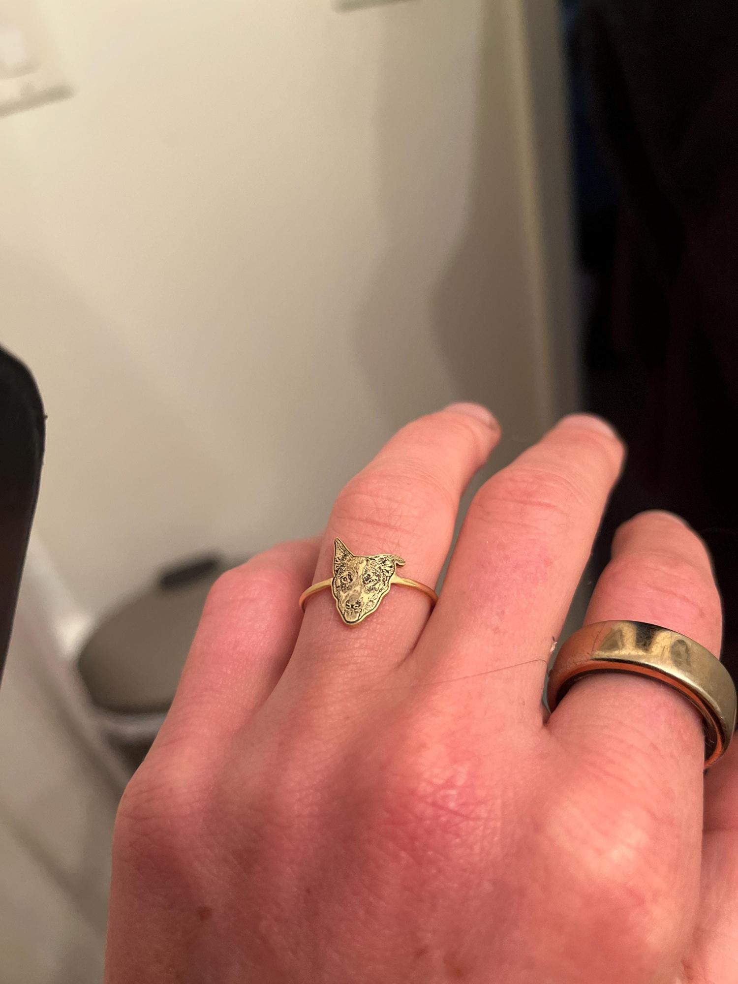 Pet Photo Ring • Custom Pet Portrait Ring • Engraved Dog or Cat Ring • Pet Memorial Jewelry • Personalized Pet Lover Gift • RM58