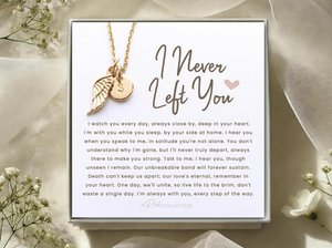 Angel Wings Necklace Gift from Heaven Memorial gift from angel passed dad passed mom Keepsake Letter from Heaven Sympathy Condolence