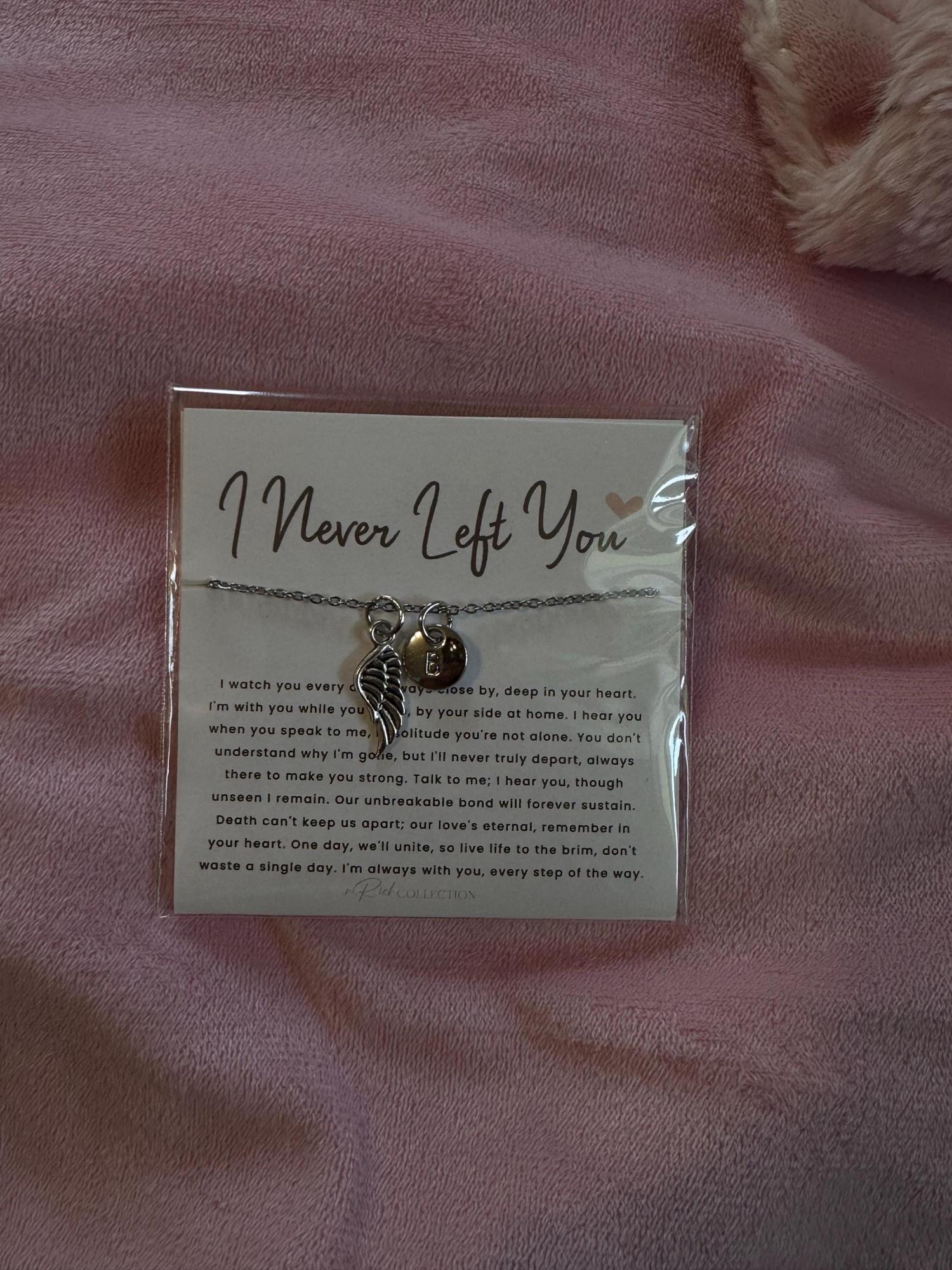 Angel Wings Necklace Gift from Heaven Memorial gift from angel passed dad passed mom Keepsake Letter from Heaven Sympathy Condolence