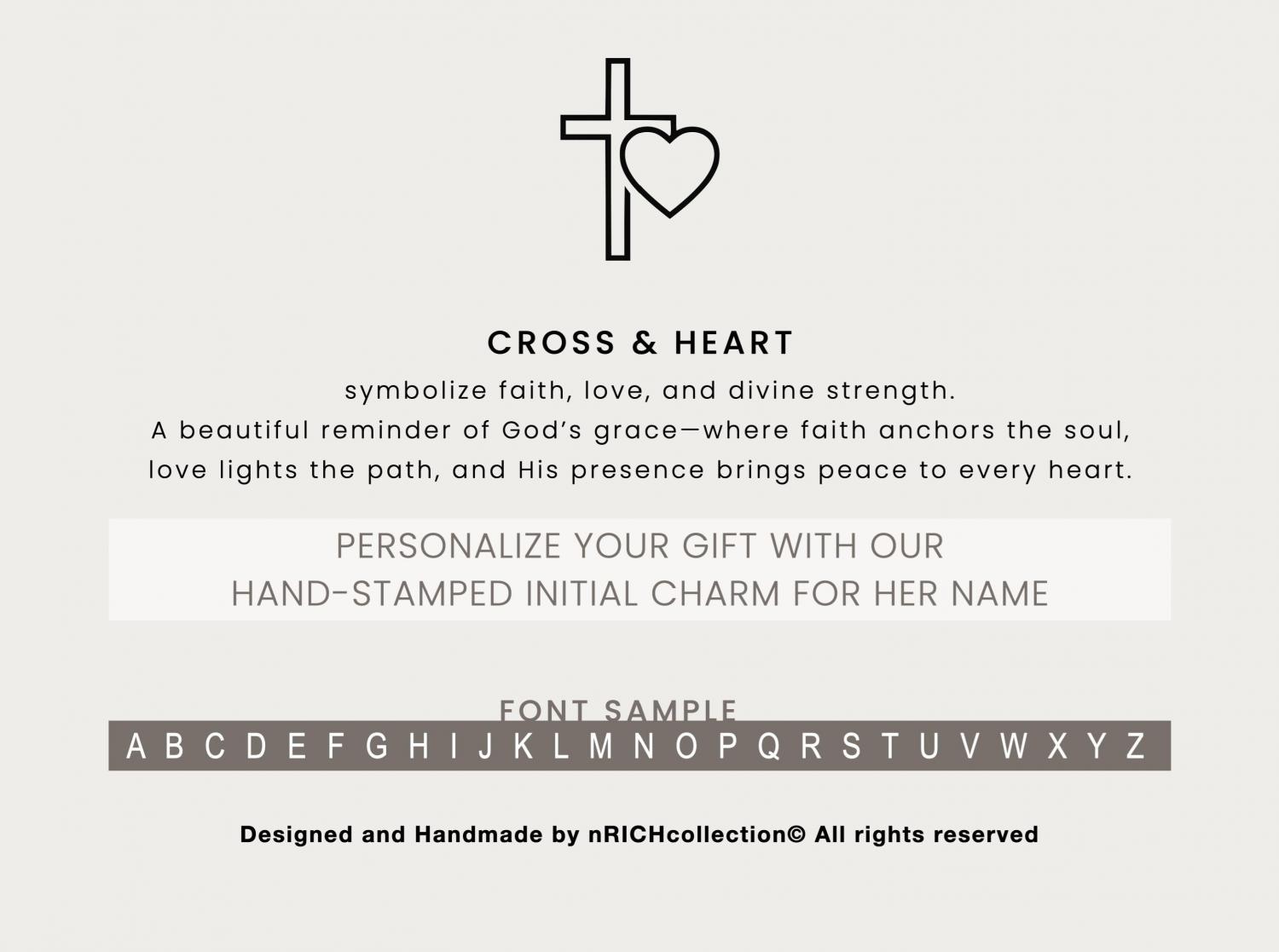 Faith Love Purpose Necklace • Cross & Heart Charm Necklace • Christian Gift for Women Religious Jewelry Gift for Her • Bible Verse Necklace