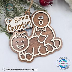 I'm Gonna Crumb Ornament, Gag Gift, White Elephant Gift, Gingerbread Ornament, Funny Christmas Decoration, Funny Adult Christmas Ornament