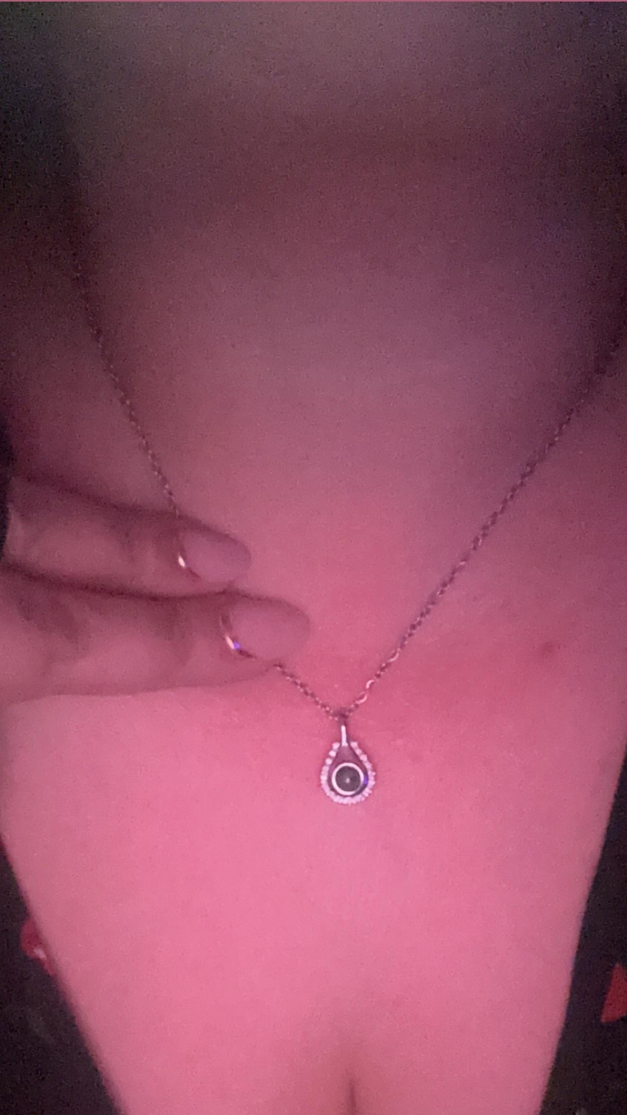 Projection Necklace, Memorial Necklace in Gold Silver, Customized Projection Necklace with Picture, Photo Projection Necklaces,Birthday Gift