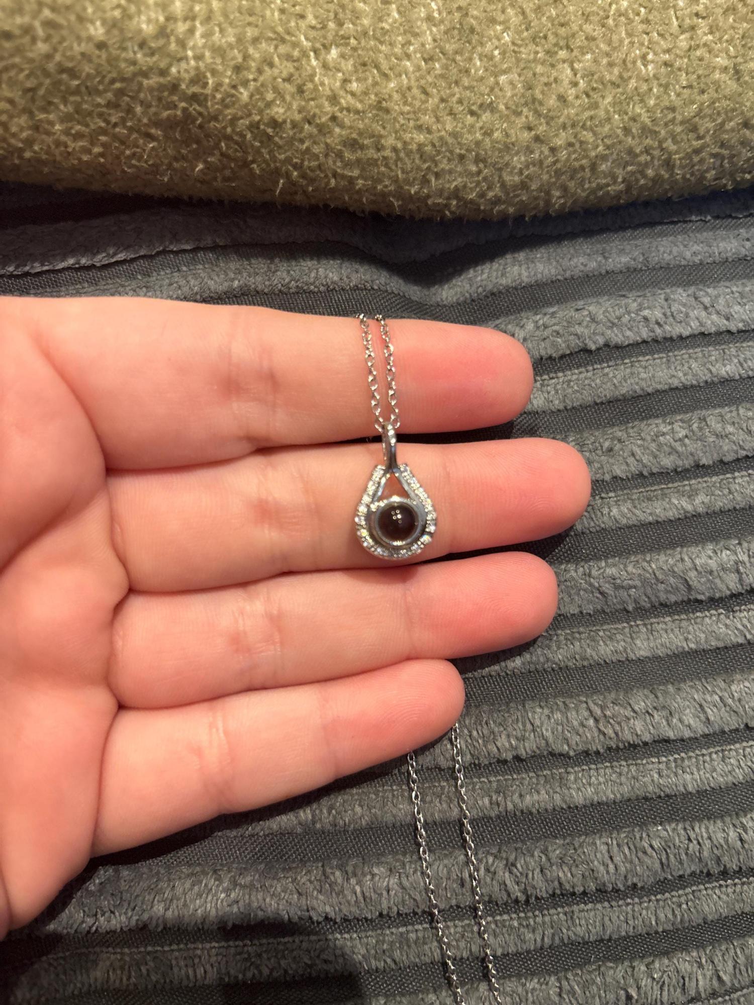 Projection Necklace, Memorial Necklace in Gold Silver, Customized Projection Necklace with Picture, Photo Projection Necklaces,Birthday Gift