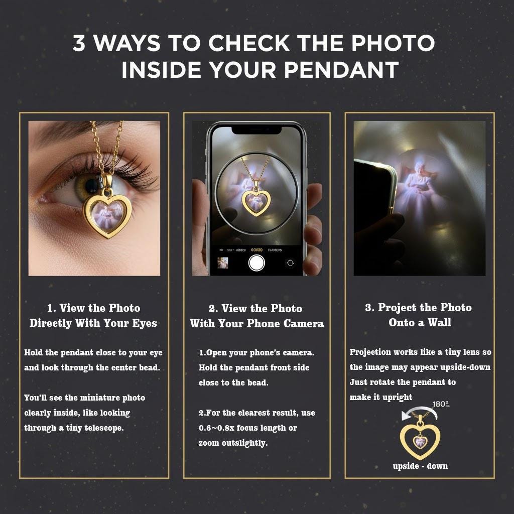 Bible Verse Projection Cross Necklace - Christian Necklace - Personalized Cross Projection Necklace With Photo Inside, Christian Gifts