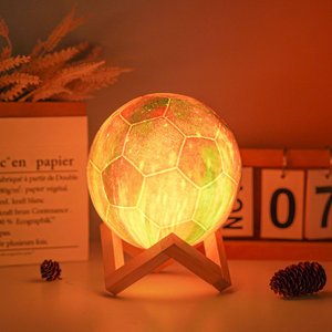 Galaxy Soccer Lamp, Christmas Gifts for Kids Boys Fans Teen Friend Coach Dad Him Football Light Room Bedroom Decor