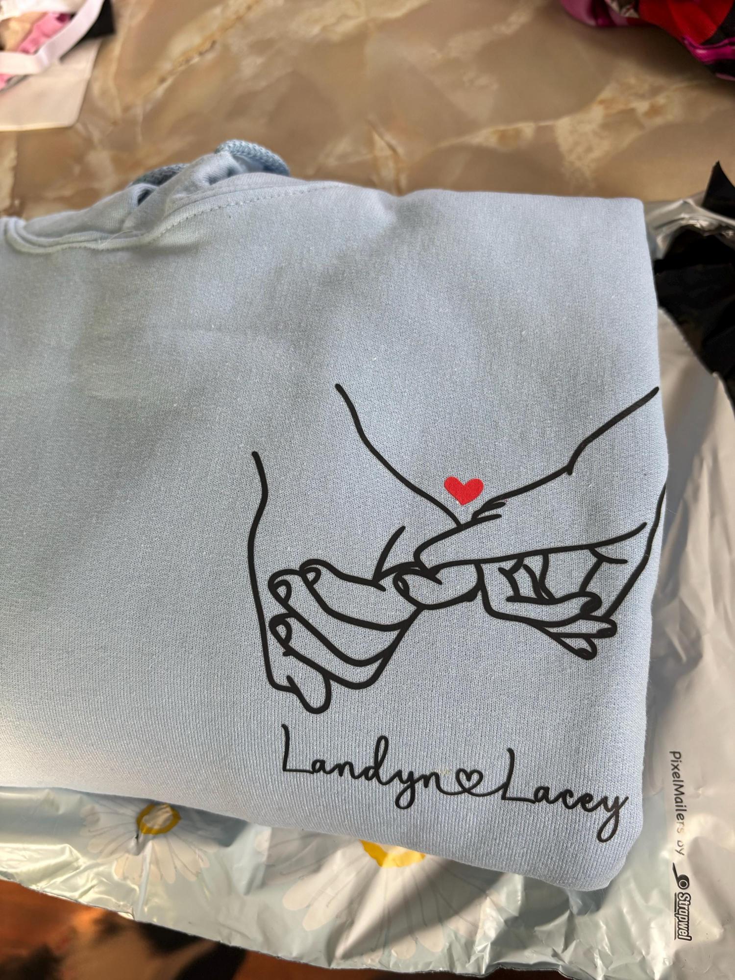 Custom Matching Hoodies For Couples Sweatshirt, Pinky Promise Hoodie, Personalized Name Sweater For Valentines Day Gift, Anniversary Gift