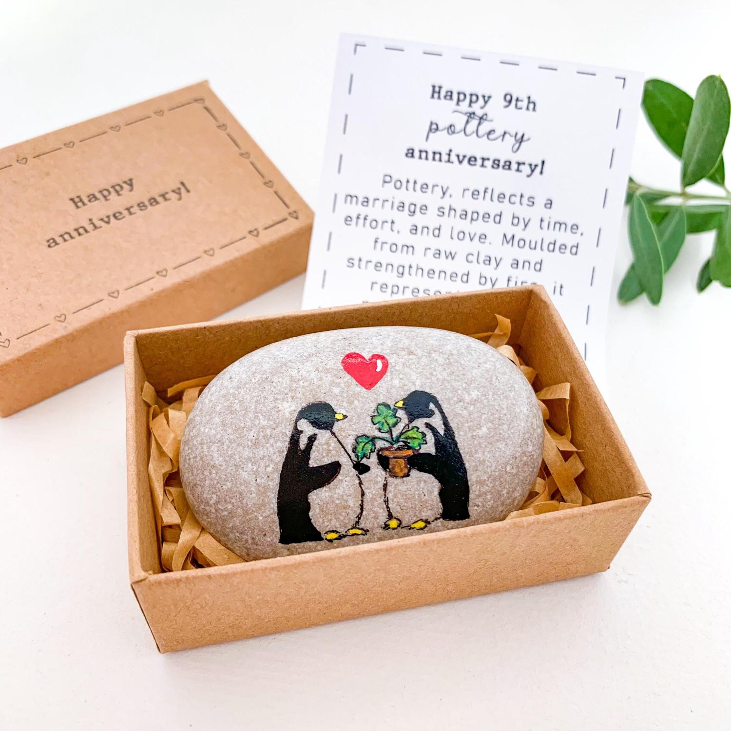 Personalized 9 year anniversary gift for husband him men Traditional  9th anniversary gift for wife her 9 yr pottery anniversary gift couple