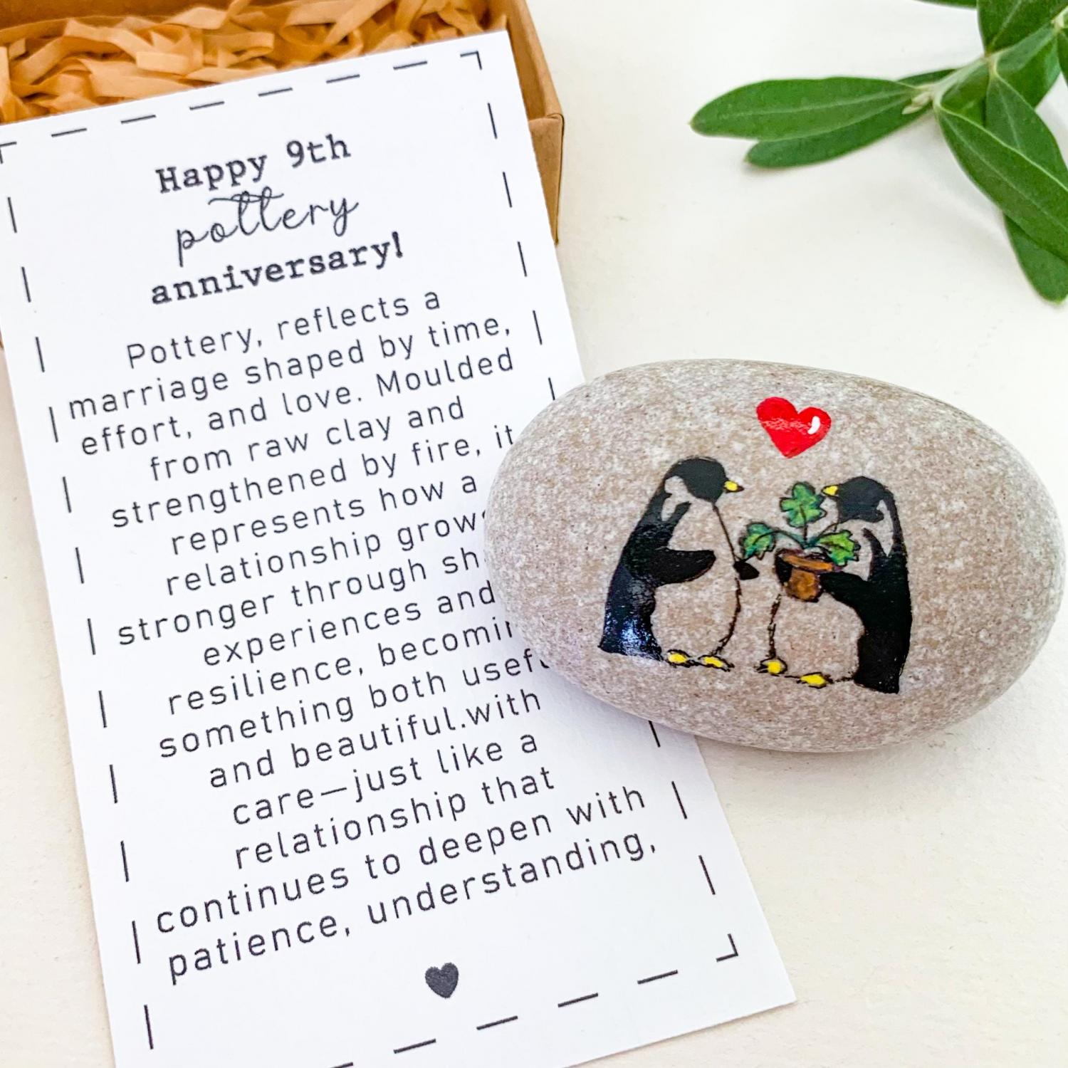 Personalized 9 year anniversary gift for husband him men Traditional  9th anniversary gift for wife her 9 yr pottery anniversary gift couple