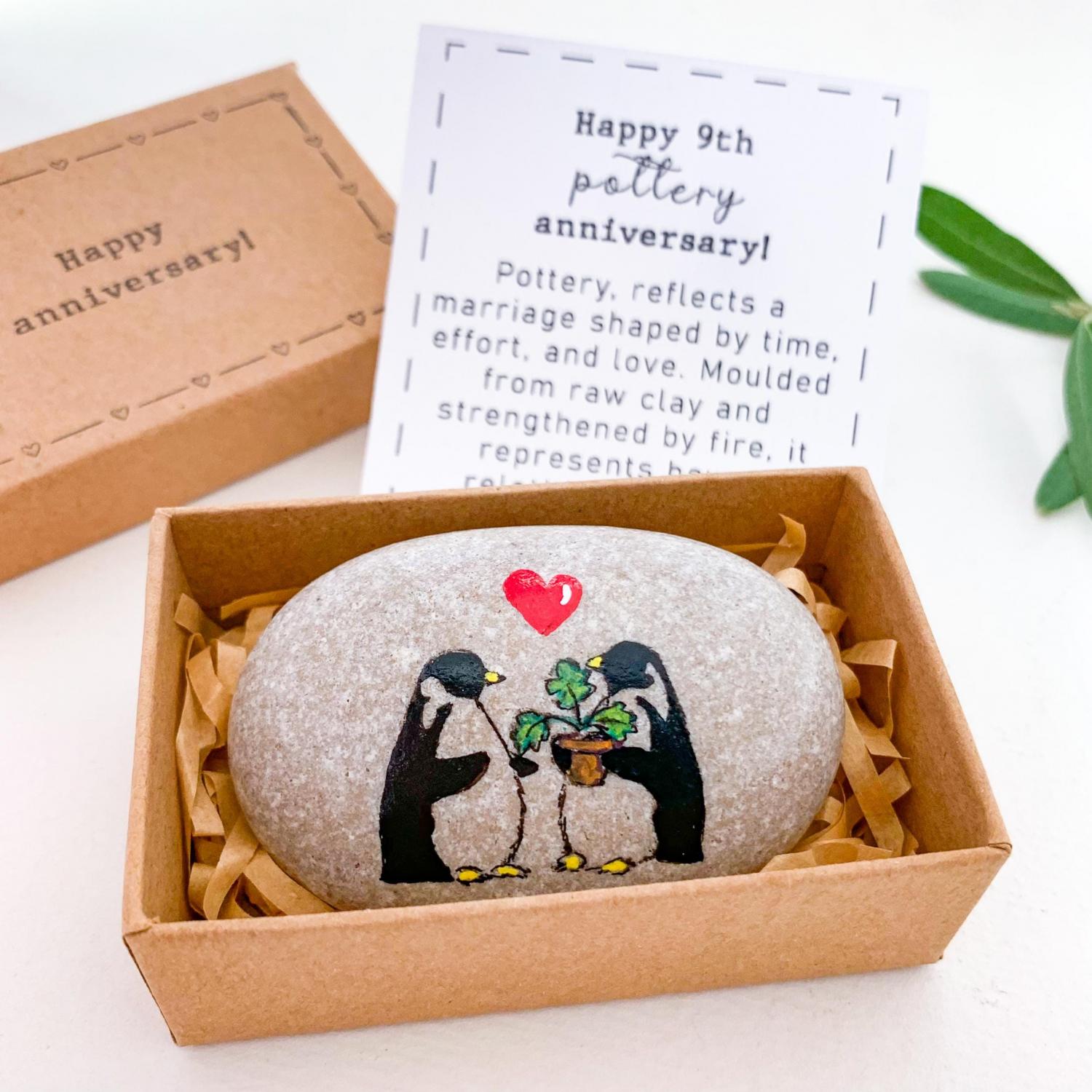 Personalized 9 year anniversary gift for husband him men Traditional  9th anniversary gift for wife her 9 yr pottery anniversary gift couple